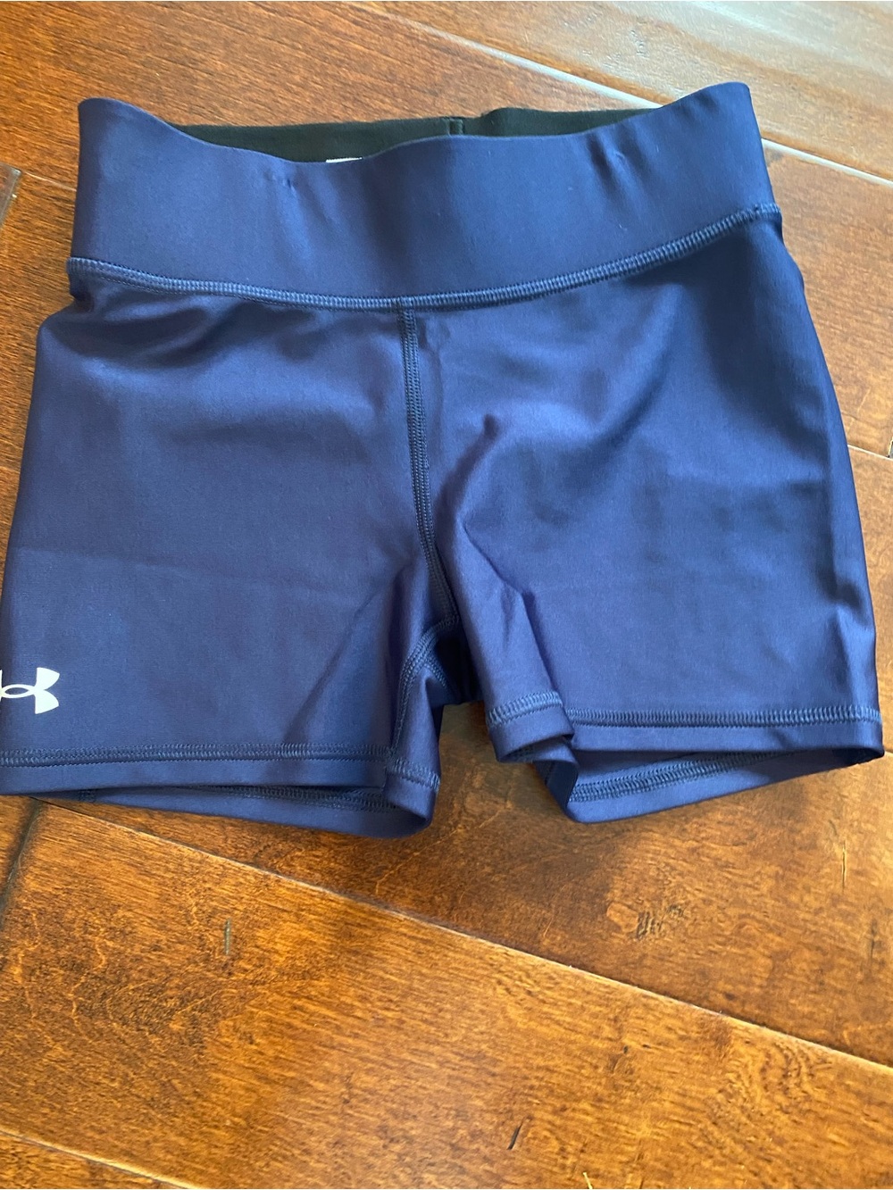 NWT Under Armour Women’s UA Team Shorty 3" Compression Shorts Navy Small 1351244